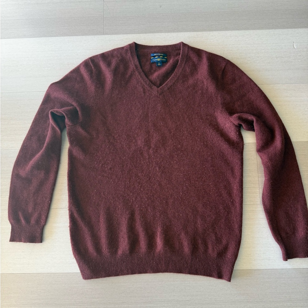 Club Room Maroon Cashmere Pullover
